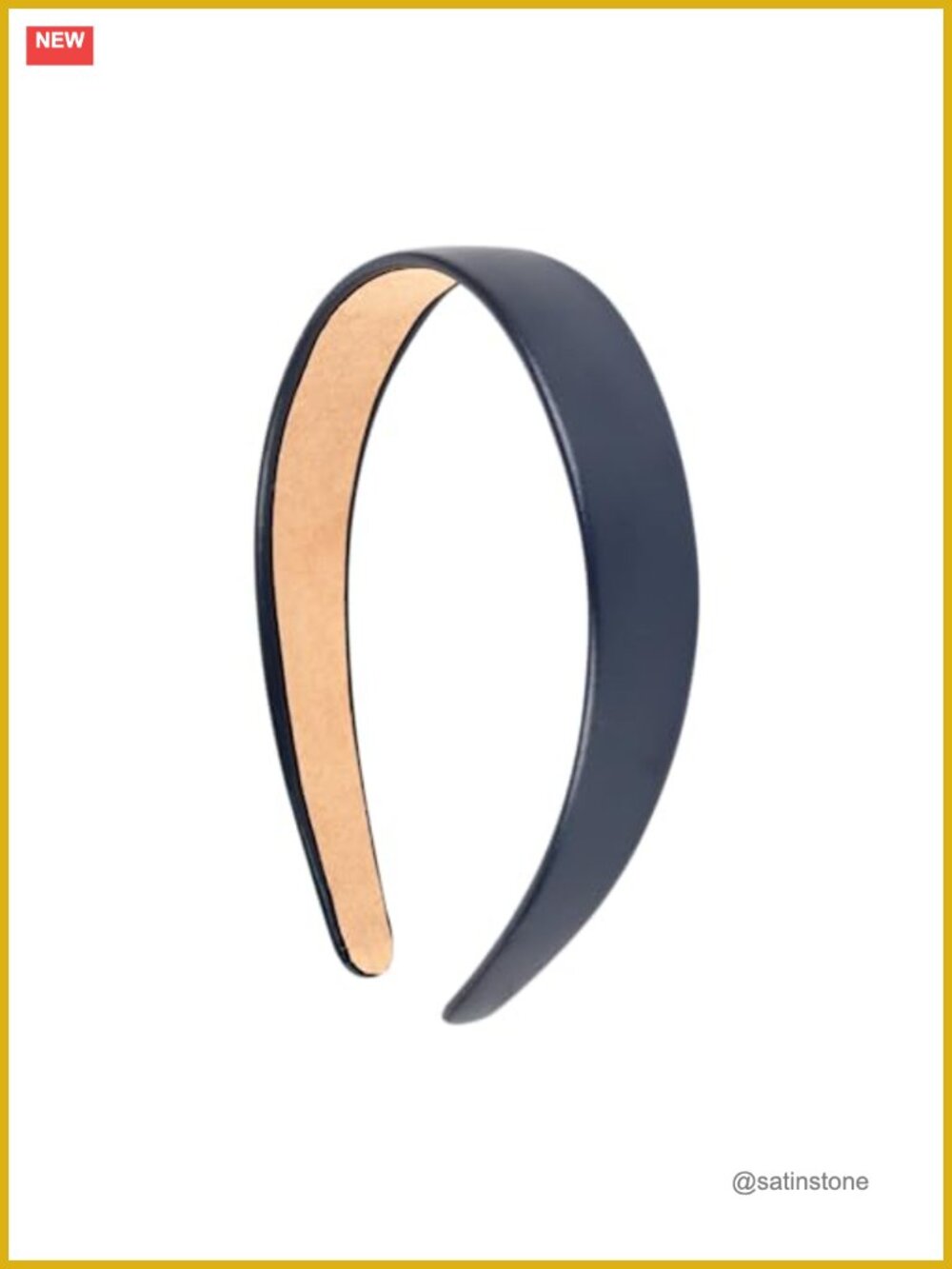 1 Inch Vegan Leather Headband Non-Slip No Teeth Hair Accessory